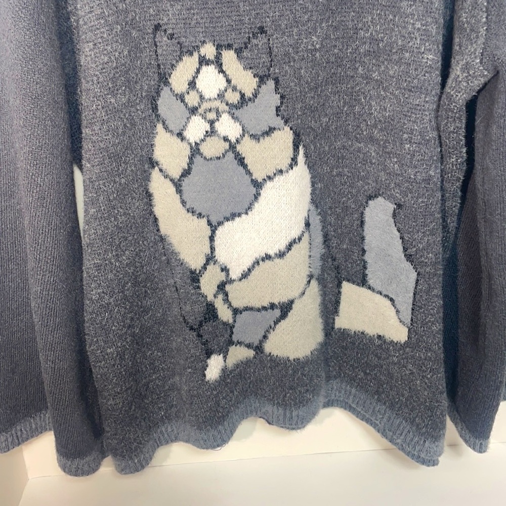 DG2 Faux Mink Comfy as can be Cat Sweater By Diane Gilman Womens 2X!